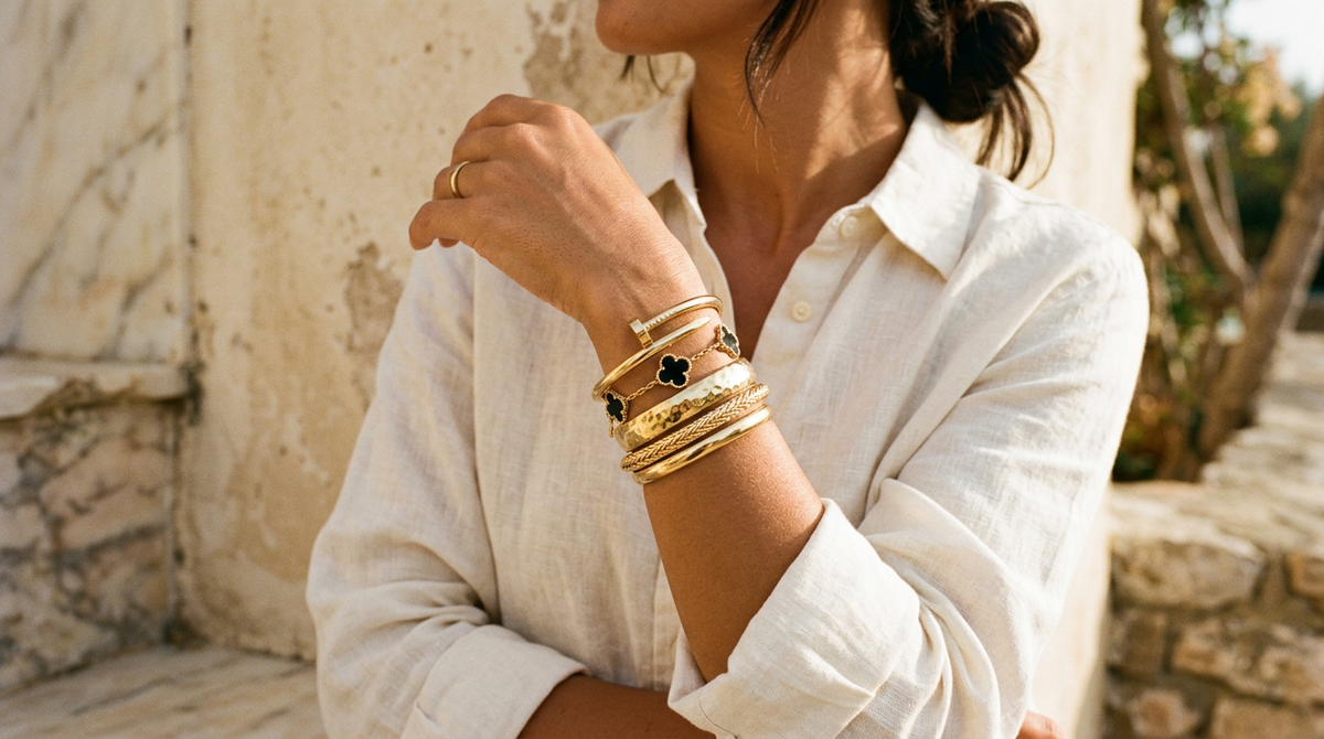 Chunky Bangle Stacking: How to Wear Heavyweight Bracelets Daily Without Looking Overdone